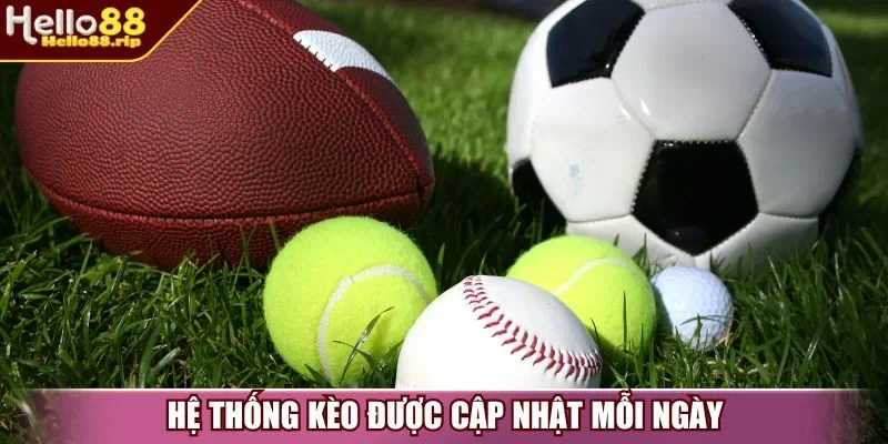 Hệ thống kèo được cập nhật mỗi ngày