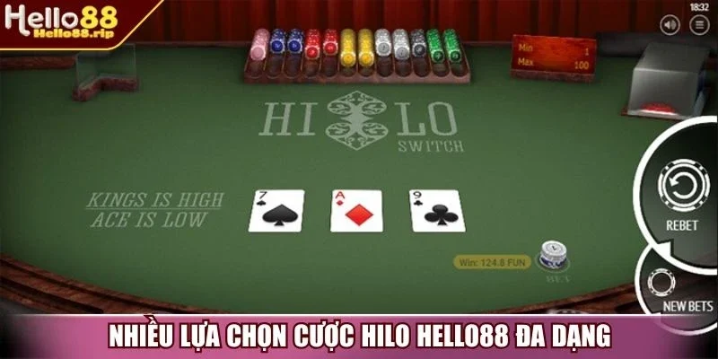 Nhiều lựa chọn cược Hilo Hello88 đa dạng